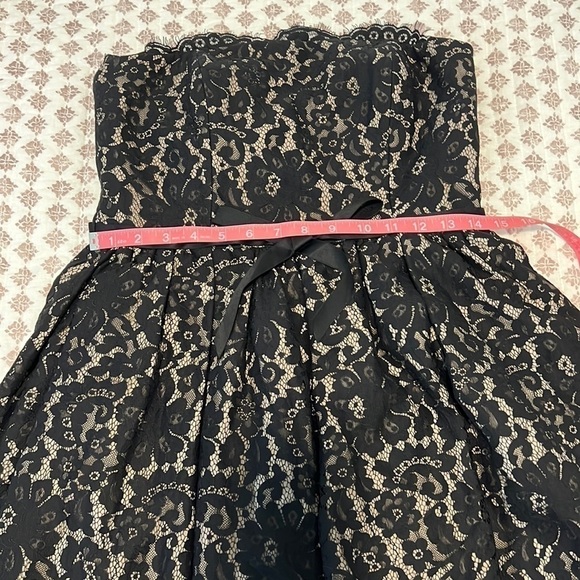 Robert Rodriguez Black Lace Strapless Fit Flare Mini Cocktail Dress Size 8 - Picture 10 of 17